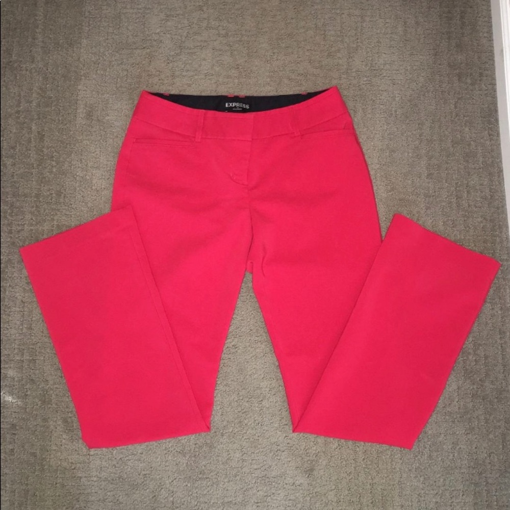Express Red Columnist Dress pants